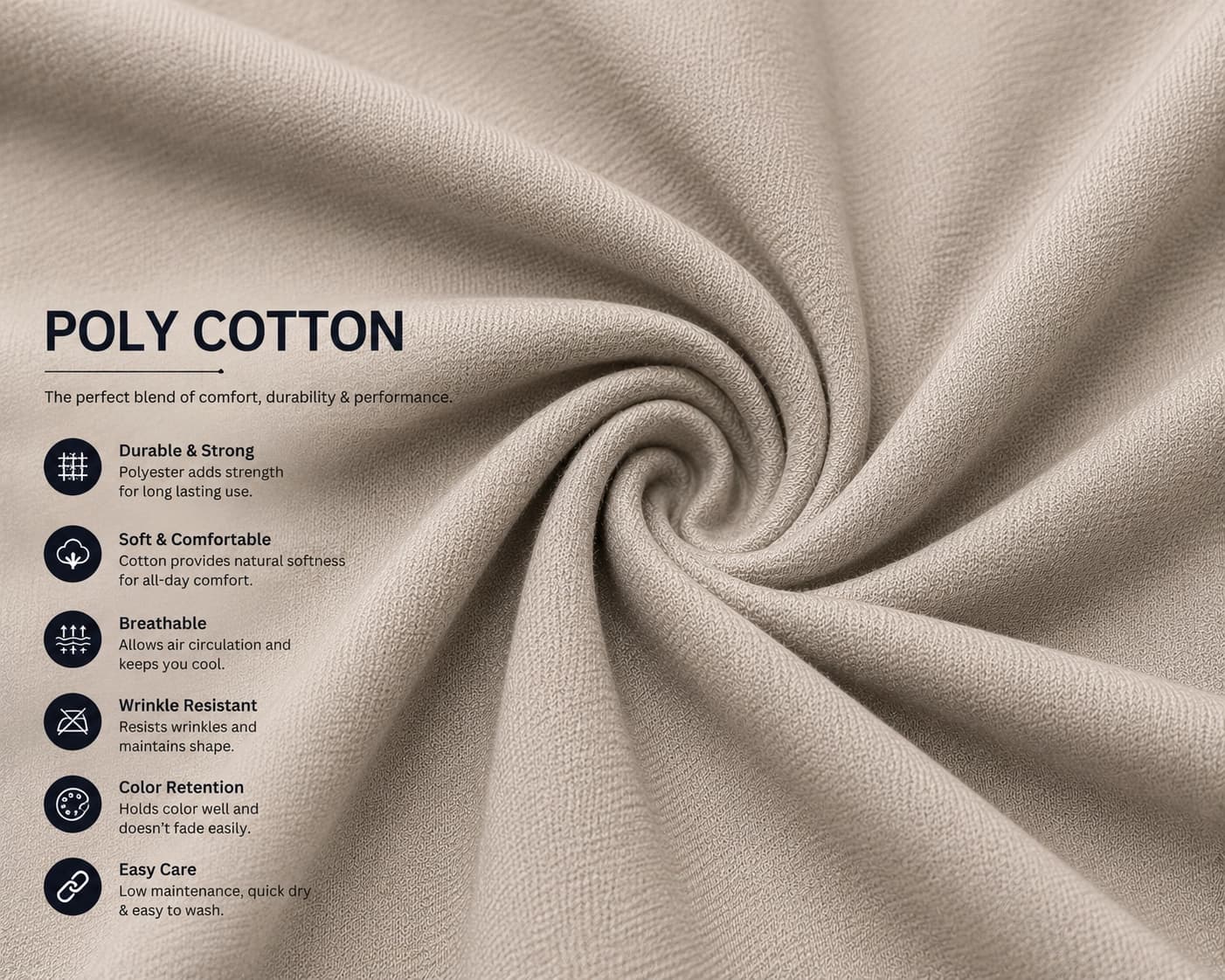 Poly Cotton fabric texture